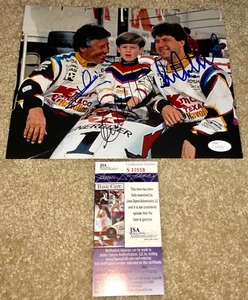 MARCO MARIO MICHAEL ANDRETTI SIGNED 8X10 PHOTO INDY 500 INDIANAPOLIS JSA - Picture 1 of 1