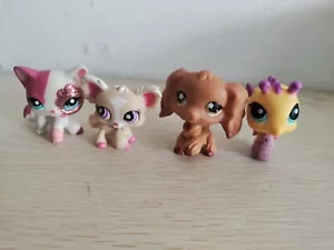 4pcs Littlest Pet Shop LPS Shorthair #2291 Seahorse #426 Chihuahua #189 Spanie - Picture 1 of 5