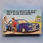 Comic Postcard C1975 Saucy Seaside Rolls Royce Motor Car Golf Club Tees Balls