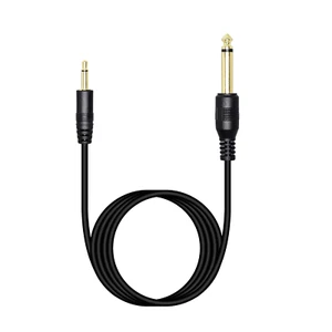 1/8" to 1/4" TS Cable, Gold Plated 3.5mm Mono Male to 6.35mm Mono Male Audio ... - Picture 1 of 1
