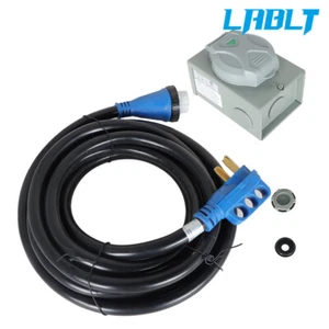 LABLT 25/30FT 50Amp Générateur Cordon & Power Inlet Box Twist Lock Connecteur Kit - Photo 1 sur 16