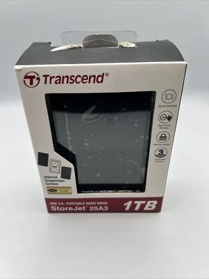 Transcend 1TB StoreJet 25M3 USB 3.1 Portable Hard Drive Anti-Shock Protection✅ - Image 1 of 4