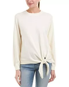W339 NEU MIT ETIKETT VINCE DAMENPULLOVER MIT BINDEBAND UND RUNDHALSAUSSCHNITT GRÖSSE XS 225 $ - Bild 1 von 4
