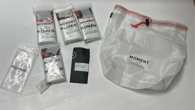 5x Pack Lot Moment Film Snackpack Stuff Sack Bag - Ripstop Nylon White - Image 1 of 3