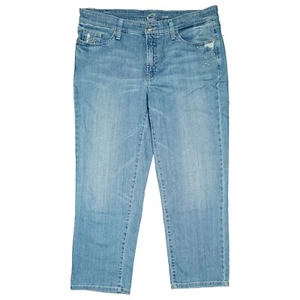 CAMBIO Norah Short Damen Stretch Jeans 7/8 Hose XL 46 W34 blau used Look Nieten - Picture 1 of 5