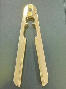 Italian Design Romeo Rega 1970s 24 Carat Gold Metal Nut Cracker - Picture 1 of 13