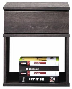 Brand New Emma's Bedroom Baria Bedside Table - Antico Wenge EM211 - Picture 1 of 2