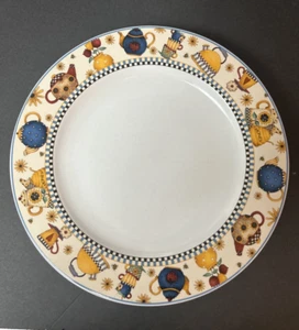 4 Dinner Plates Tea Pots By Sakura Debbie Mumm - Picture 1 of 3