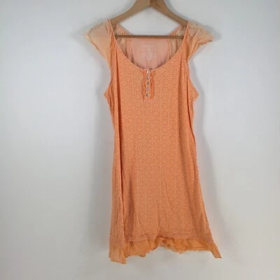 Vestido mujer Liz Claiborne talla S cambio ropa de dormir naranja geométrico algodón 064422 Foto 1 de 4