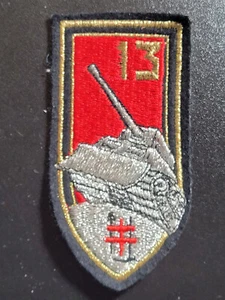 ECUSSON 13 RG REGIMENT DU GENIE A COUDRE BRODE FIL DORE ET ARGENTE BRILLANT - Picture 1 of 2