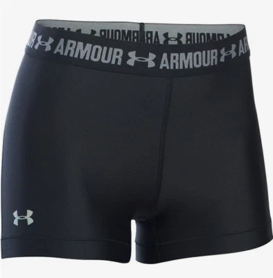 NEW UNDER ARMOUR [S] Women's 3" SHORTY Compression Yoga Shorts-Black 1297899 - Image 1 of 2