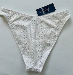 HOLLISTER White Eyelet Bikini CHEEKY Bottoms size X-Small - Picture 1 of 4