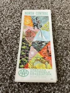 1963-64 Edition AAA North Central State Highway Travel Road Map~Box JS - Picture 1 of 9