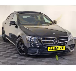 PER MERCEDES CLASSE E W213 A213 C238 2016 AMG LINE PARAURTI ANTERIORE NERO LABBRO - Foto 1 di 7