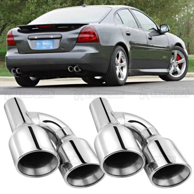 Para Pontiac Grand Prix Par Doble Tubo de Escape Punta 2.5" Entrada 4" Salida 11" Largo Foto 1 de 4