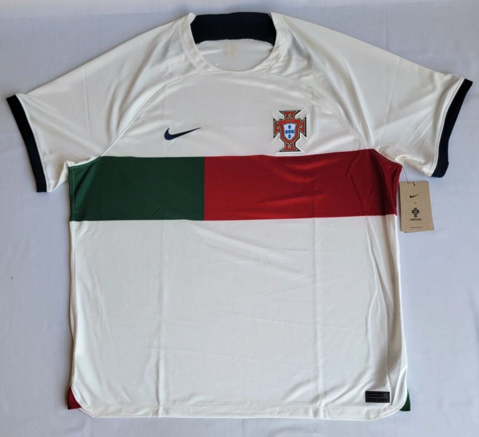 Small Nike Dri Fit Soccer Footbal Portugal Jersey Men's White