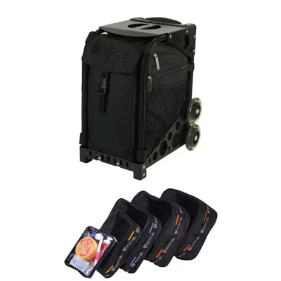 Bolsa de inserción deportiva Zuca Stealth con marco y bolsa de ruedas negras sin parpadeo Foto 1 de 4