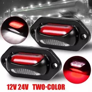 2x 8 LED License Number Plate Light Lamps Track Caravan Trailer SUV UTE 12V-24V - Picture 1 of 12