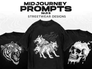 Midjourney Prompts For Streetwear T-Shirt Designs - Picture 1 of 8