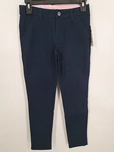 NWT Cat & Jack Girl's Blue Skinny Uniform Chino Pants Size 12 - Picture 1 of 6