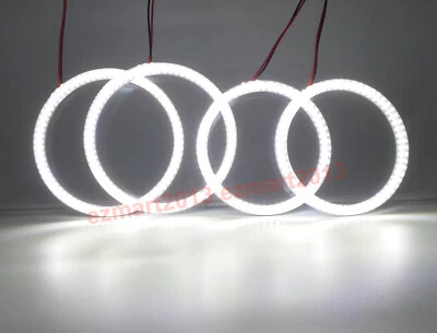 white LED halo ring for car Headlight fog light motorbike Demon angel eye DRL - Image 1 of 4