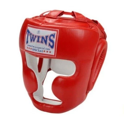 ¡NUEVO! Tocado especial de kickboxing de Muay Thai TWINS - Protector facial completo - Rojo Foto 1 de 4