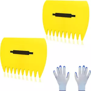 Leaf Scoops Hand Rakes, Leaf Scoops and Claws with Gloves, Lightweight Plastic - Picture 1 of 12