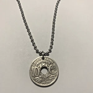 1926 France 10 Cent French Coin Pendant phrygian cap Paris Lyon Marseille. A1 - Picture 1 of 5