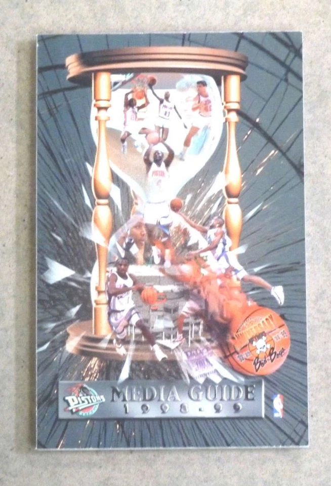 DETROIT PISTONS NBA BASKETBALL MEDIA GUIDE - 1998 1999 - NEAR MINT - Image 1 of 1