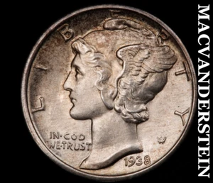 1938 Mercury Dime - FSB - Choice Gem Brilliant Uncirculated++++ Lustrous #C2563 - Picture 1 of 2