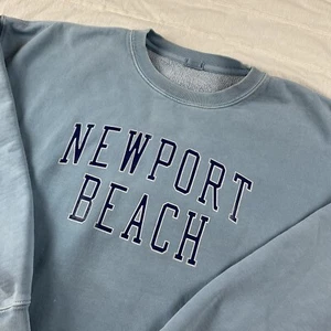 John Galt Newport Beach Sweatshirt Damen One Size Oversized Blau Sweatshirt - Bild 1 von 13