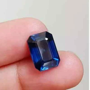 Piedra preciosa suelta certificada esmeralda zafiro azul natural de 6,15 quilates con regalo gratis - Imagen 1 de 6