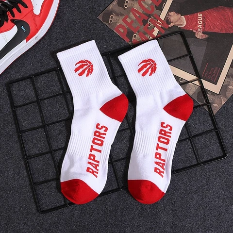Toronto Raptors Basketball crew socks men's 6.5-10.5 athletic compression Socks Cover