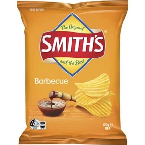 Smiths Crinkle Cut Barbecue BBQ Potato Chips Pack 170g - Picture 1 of 2