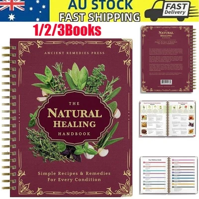 The Natural Healing Handbook, Spiral-Bound Guide for Herbal Remedies and Natural - image 1 of 4