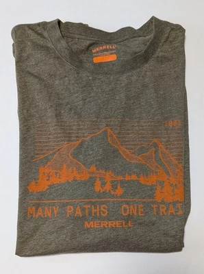 Camiseta Merrell Many Paths One Trail marrón jaspeado para hombre XXL senderismo montañas Foto 1 de 4