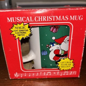 1986 TELCO CHRISTMAS SANTA Red Green COFFEE CUP MUG 8 oz. NOS New - Picture 1 of 3