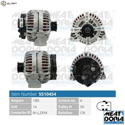 ALTERNATOR 5510454 FOR MERCEDES-BENZ M113.960/971/964 5.0L M113.993/995 5.4L - Image 1 of 4
