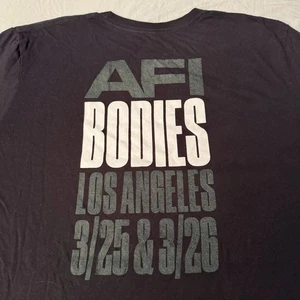 RaRE! Camiseta AFI Bodies Los Angeles Talla 2XL Gótica Emo Grunge Horror Punk Muerte - Imagen 1 de 8