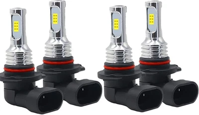 9005 9006 LED Headlights Kit Combo Bulbs 6500K High Low Beam White Bright - Image 1 of 4