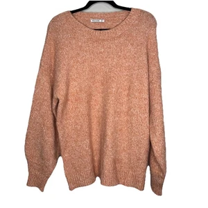 Pink Clover Women's Etienne Long Large Sleeve Sweater Orange Peach Soft New - Picture 1 of 10