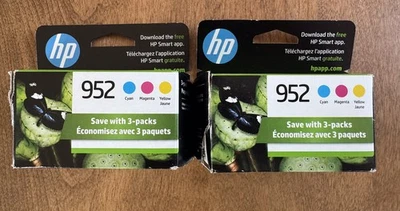 HP 952 Cyan, Magenta and Yellow Ink Cartridges (2) 3 Pks. - Image 1 of 4