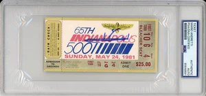 1981 Indy Indianapolis 500 Ticket Signed Mario Andretti PSA DNA COA Autograph F1 - Picture 1 of 2