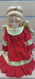 Muñeca de porcelana ángel vintage decoración de árbol de Navidad - Imagen 1 de 7