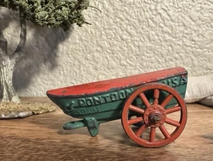 Vintage MANOIL Lead Pontoon Boat on Wheels Toy 1934 Military Slush Cast - Picture 1 of 7