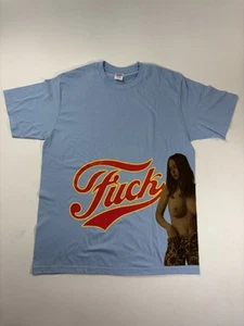 Supreme Tee Hysteric Glamour F**K GIRL T-Shirt L Powder Blue Box Logo - Picture 1 of 7