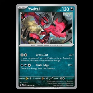Tarjeta Pokémon Paradox Rift - Yveltal 118/182 Holograma Raro - TCG - Imagen 1 de 1