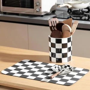 3pz Set Porta Utensili a Scacchi da Cucina 6.3in Porta Utensili a Scacchi, 5.3in Ceram... - Foto 1 di 7