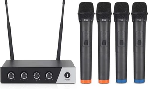 XTUGA S400 Wireless Microphone System, 4-Channel UHF Cordless Mic Set - Picture 1 of 8