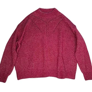 Banana Republic Women’s Sweater Small Pink Knit Pullover Mock Neck Long Sleeve S - Picture 1 of 9